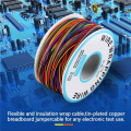 2X Tin Plated Copper Wire,8-Wire Colored Insulation Test Cable P B-30-1000 250M 30AWG Tinned Copper Solid Cable. 