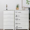 7PCS Removable Wardrobe Stickers Children Dresser Clothing Vinyl Decorative Labels Decals ISHOWTIENDA. 