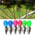 2 Pcs Creative Skull Design LED Light Bicycle Bike Tire Wheel Valve Cap Warning Lights. 