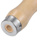 JAERBEE 6pcs Wooden File Handle Round Hole Ergonomic Handles with Metal Collar for 8inch Metal Files. 