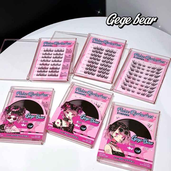 Gege%20Bear%20Glue-Free%20False%20Eyelashes%20%E2%80%93%20Transparent%20Band%20Thick%20Natural%20Individual%20Cluster%20Lashes,%20Reusable%20Self-Adhesive%20Eyelash%20Clusters,%2010-14mm,%2048%20Clusters%20Lash%20Tray%20Organizer%20-%20Image%204