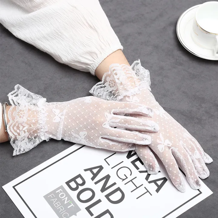 Summer%20Wedding%20Full%20Finger%20Lace%20Bow%20Driving%20Black%20White%20Bridal%20Gloves%20Mesh%20Gloves%20Lace%20Gloves%20Tulle%20Mittens%20-%20Image%202