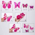 48pcs Butterfly Wall Decals - 3d Butterflies Decor For Wall Sticker Removable Mural Stickers Home Decoration Kids Room Bedroom Decor. 