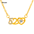Aixuan 24K Qingwen Light 18k520 Clavicle Chain Female Online Influencer Bargain price Live Broadcast Stall Supply Valentine's Day Necklace Gift. 