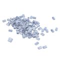 100 Pcs 1mm Steel Wire Rope Aluminum Ferrules Sleeves Silver Tone & 1x STAINLESS Steel Wire Rope Cable Rigging Extra, Length:15M Diameter:1.0mm. 