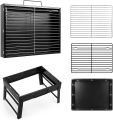 New Portable Charcoal BBQ Grill, Foldable Smoker Grill for Outdoor, Camping, Hiking, Picnics, Picnic Stove. 