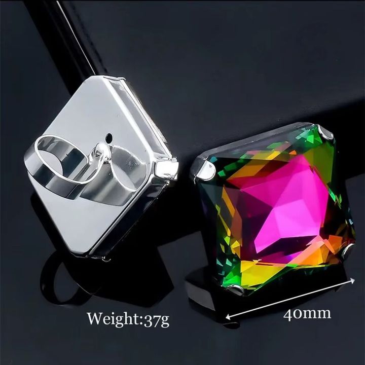 Creative%20Gift%20Square%20Shape%20Square%20Rhinestone%20Ring%20Rhinestone%20Crystal%20Large%20Size%20Vintage%20Wedding%20Ring%20Adjustable%20Size%20Exaggerated%20Giant%20Adjustable%20Crystal%20Ring%20-%20Image%202