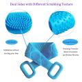 Silicone Double Sided Back Scrubber With Different Scrubbing Texture. 