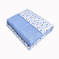Chic Cotton Floral & Checkered Patterned Blanket Cover with Zipper Closure - Ultra Soft Medium Size 72 * 90 Inches. 