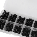 fasdaga 300 Pcs 6-12 mm Plastic Safety Eyes, Eyes Doll Making with 300 Pcs Washer for Toy Making DIY Crafts. 