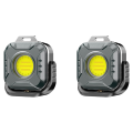 2X Mini LED Work Light,1200mAh Portable Rechargeable Magnetic Work Lights for Outdoor Camping , Car Repair,Emergency. 