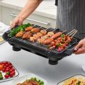 2000w Electric BBQ Smokeless Grill Adjustable Portable Temperature Barbeque Control With 12 Skewers And 1 Silicon Oil Brush & Spatula Home Hotel Restaurant Indoor Outdoor. 