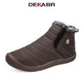 DEKABR New Men Snow Boots Waterproof Non Slip Wear Resistant Light Weight Comfortable Winter Ankle Thick Warm Shoes For Men. 