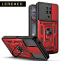 Lereach For Nokia G10 / G20 Armori Phone Case Camera Armor Protection TPU+PC Hard Ring Car Ring Bracket Shockproof Back Cover. 