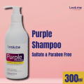 Purple Shampoo  | Sulfate and Paraben Free | Look Me Cosmetics | 300 ml |. 