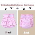 Washable Female Dog Diaper Cute Houndstooth Dress Short Underware Belly Bands Reusable Pet Panties Sanitary Pant Diapers. 