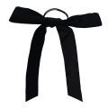 Fashion Vintage Black Velvet Bow Hair Ribbon Scrunchie for Women Girls Long Elastic Hair Tie Headwear Female Hair Accessories CVFHHH. 