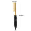 Hot Comb Electric Straight Comb Hair Curler Hair Straightener Curling Iron Hair Curler Comb Hair Tools,EU Plug. 