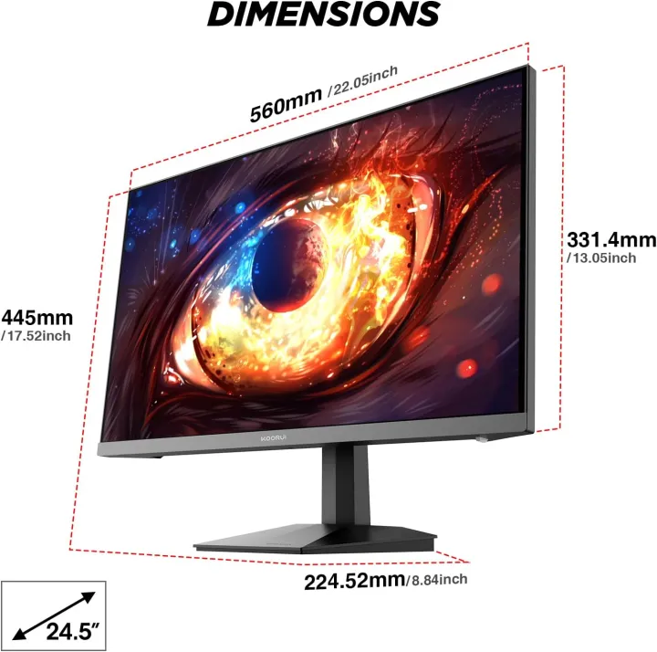 Koorui%2024%20Inch%20200Hz%20IPS%201ms%20125%25%20sRGB%20FHD%20HDR%20Monitor%20-%20Image%203