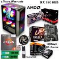 Best Budget Gaming PC With AMD Radeon RX 580 8GB Budget Performance Graphics Card, Ryzen 5 5500(12Threads) Processor, Gigabyte B450M, 16GB RAM.. 