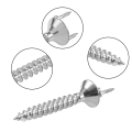 50PCS Seamless Nails Double-Headed Screw Solid Wood Baseboard Screws. 