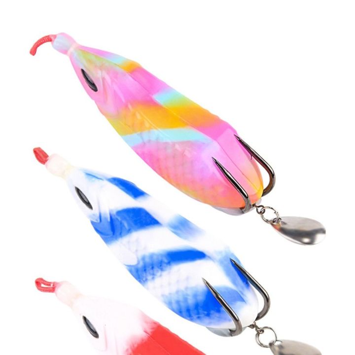 Artificial Bait Silicone Soft Frog Fishing Lures Double Hooks 3D Eyes Mini Soft Lure Jigging Lure 9.5cm 16g Fishing Gear Product Fishing