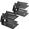 (GREH) Desktop Speaker Stands, 2 Pair, Studio Monitor Riser with Vibration Dampening Pad and 5° Tilt Design Improve. 