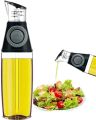 Oil Dispenser with Measuring Top Clear Glass Refillable Oil and Vinegar Dispenser Bottle with Measuring Scale Pump. 