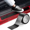 3D Looks Black Carbon Fiber Style Waterproof Car Seal Strip Door Edge Cover Guard Anti-Scratch Step Decoration Cover Tape -5 M. 