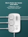 LDNIO SC3416 3250W Power Strip Multiplug with 65W PD Fast Charging | 3 Universal AC Sockets, 2 USB-C & 2 USB-A Ports | 2 Meter Cord for Laptops, Phones, Home & Office. 