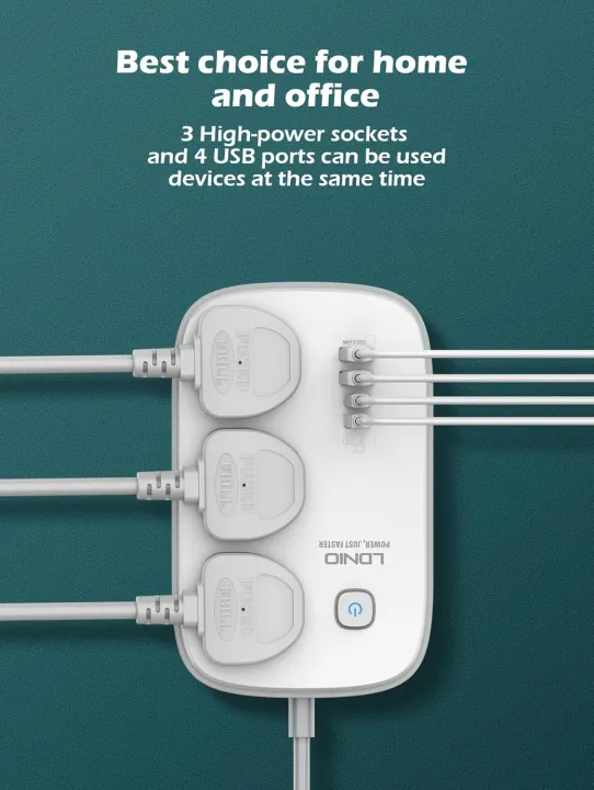 LDNIO%20SC3416%203250W%20Power%20Strip%20Multiplug%20with%2065W%20PD%20Fast%20Charging%20%7C%203%20Universal%20AC%20Sockets,%202%20USB-C%20&%202%20USB-A%20Ports%20%7C%202%20Meter%20Cord%20for%20Laptops,%20Phones,%20Home%20&%20Office%20-%20Image%204