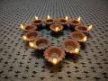 Water Sensor Magic Led Diyo, E-Diya, Warm Orange Ambient Lights, Battery Operated Led Candles for Home Decor (Pack of 3, 6,9 and 12 Pcs) With Backup Of ( 25hrs+ & 40hrs+ ) By Bijulipasal. 