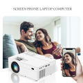Smart Projector with WiFi 6 and Bluetooth Portable Bedroom Mini Projector Native 1080P,  Home Theater Cinema Movie Proyector-White. 