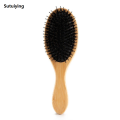 Sutuiying Natural Bamboo Comb Boar Bristle Hair Brush Portable Wooden Air 2025 New Cushion Comb Scalp Detangler Haircomb Salon Styling Hair Tools. 