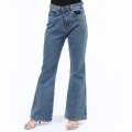 Blue Color Jeans Belly Pant For Women. 