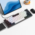 Zifriend ZA646 64 Keys Red Switch Wired Detachable RGB Mechanical Gaming Keyboard - PST. 