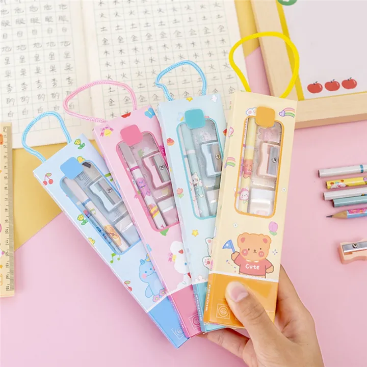 Kawaii%20Kit%20Complete%20Supplies%20(Pencil%202Pcs,%20Eraser,%20Sharpener,Ruler)%20Utiles%20Escolares%20-%20Image%204