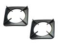 Set of 2 Black Steel Gas Stove Stand Stove Burner Attachment Grill Square Removable pan Stand. 
