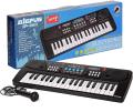 37 Key Piano Keyboard Toy With Dc Power Option, Recording & Mic For Kids, Plastic - Latest Model - Black (Pack Of 1). 