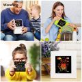 Wenefang 100pcs Montessori Rainbow Scratch Mini Notes Paper Pad Cards with Drawing Stencil Children Kids Draw Painting Toys Craft Gift. 