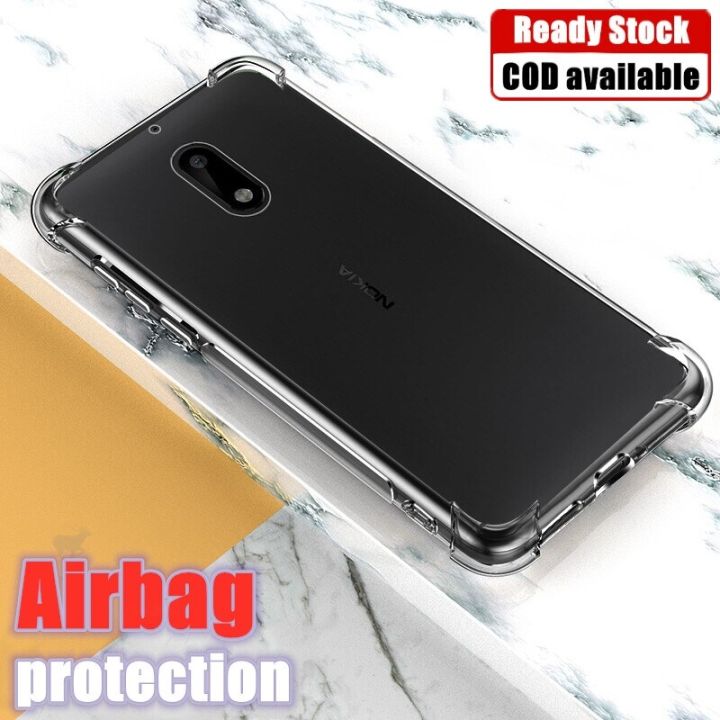 lthmy for Nokia 6 TA-1021 1033 1000 1003 1025 1039 Soft Gel Jelly Case Transparent Full Protective Anti-Scratch Resistant Back Cover Skin