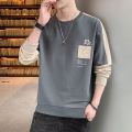 Men's Long Sleeve T-Shirt Trend Loose Trendy Trendy Ins Shirt 2025 New Body-Shirt Spring and Autumn Clothes Sweatshirt. 