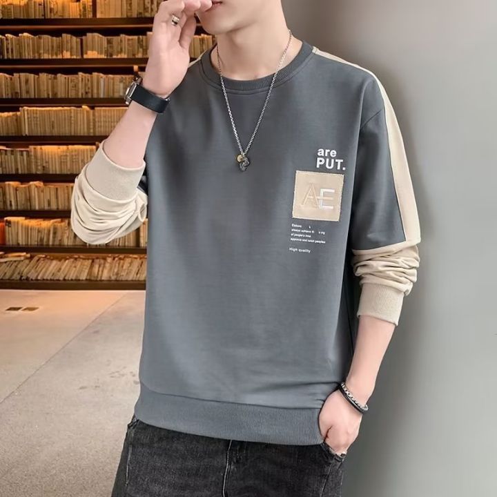 Men's%20Long%20Sleeve%20T-Shirt%20Trend%20Loose%20Trendy%20Trendy%20Ins%20Shirt%202025%20New%20Body-Shirt%20Spring%20and%20Autumn%20Clothes%20Sweatshirt%20-%20Image%203