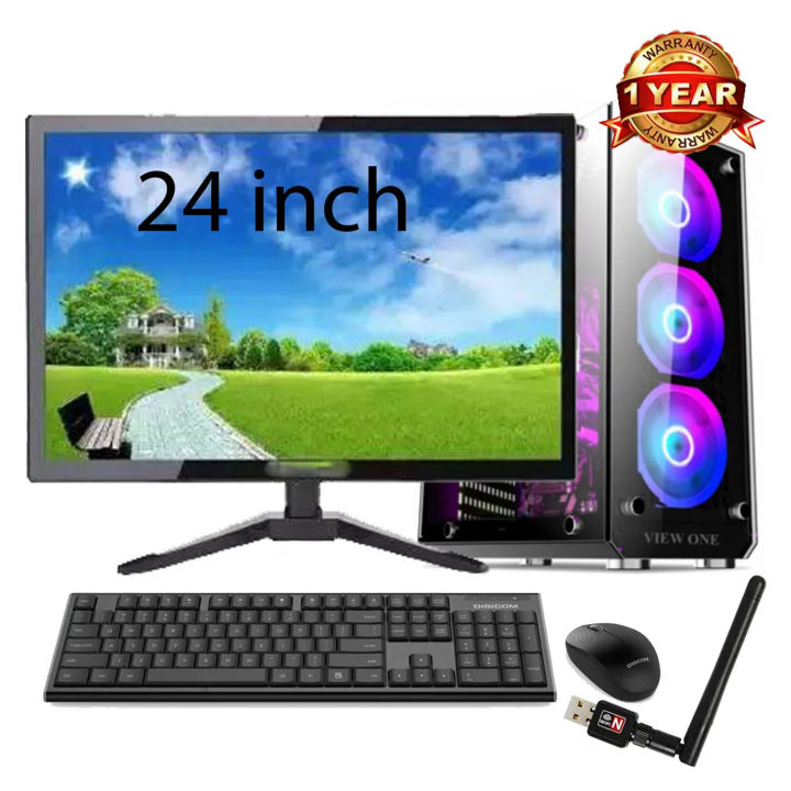 Wifi Desktop Computer Assemble Wireless Intel Core i7 (10th Gen) / 1tb (1000gb)/ 19 Inch Monitor Intel HD Graphics 64 Bit Windows 10