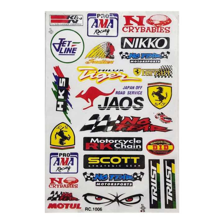 A4 Size (7 x 10.5 Inch) Good Quality, Imported Decal Stickers For Motorbike, Scooter, Car, laptop