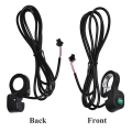 Electric Bicycle Horn Switch Button Scooter Horn Signal Switch Parts Accessories Button Cable Length: About 150cm. 