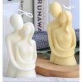 Sukrip Store Couple Body Shape Candle Molds with 50 Candle Wicks & Holder I 3D Fondant Silicone Wax Mould I for Handmade Aromatherapy Plaster, Soap, Clay, Art Craft Gift Making Tools. 