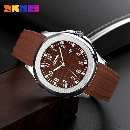 SKMEI%209286%20Simple%20Japan%20Quartz%20Movement%20Wristwatch%20For%20Unisex%20-%20Brown%20-%20Image%202