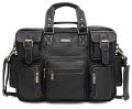 WILDHORN Nepal Leather 16.5 in Laptop Briefcase for Men (MB 601 Black). 