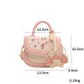 New Fashion Cute Cartoon Shoulder Leisure Versatile Pure Color Mesengers Queena. 